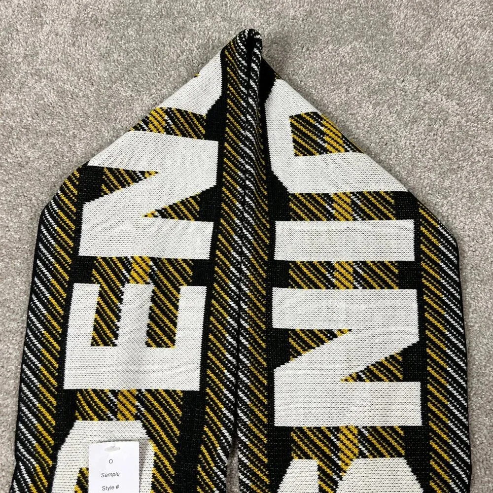 Adidas‎ Unisex One Size Yellow Black Pittsburgh Penguins NHL Hockey Scarf NWT